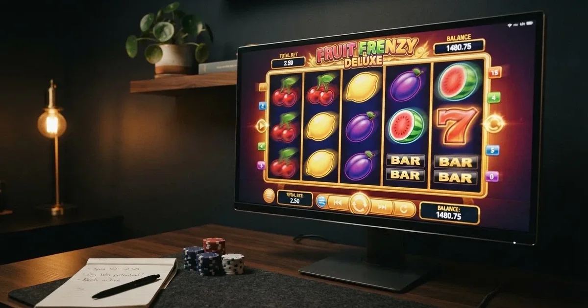 Koláž zobrazující online casino automat s roztočenými válci a nápisem „free spiny“