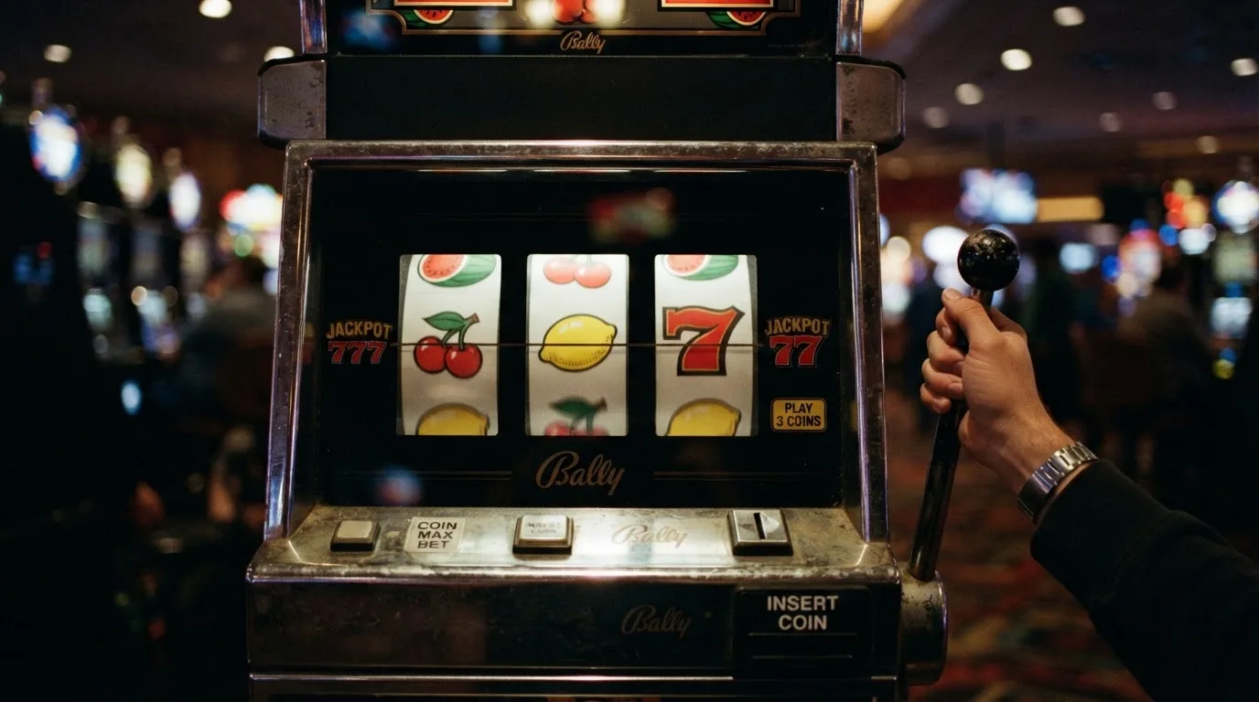 Klasický ovocný automat se třemi válci, symboly třešní, citronů, melounů a sedmiček a 81 výherními liniemi