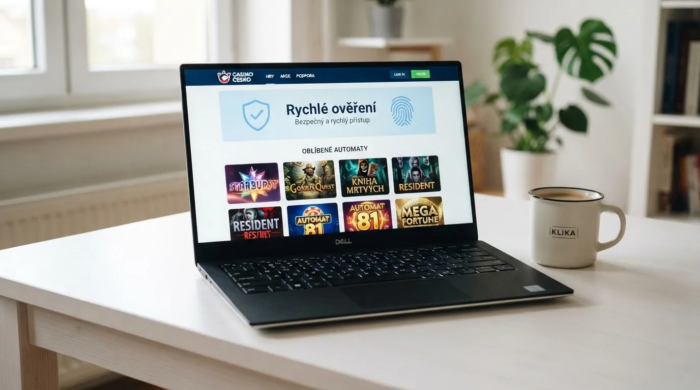 Logo nebo náhled rozhraní licencovaného českého casina s ikonami BankID a e-občanky — důraz na možnosti rychlého ověření