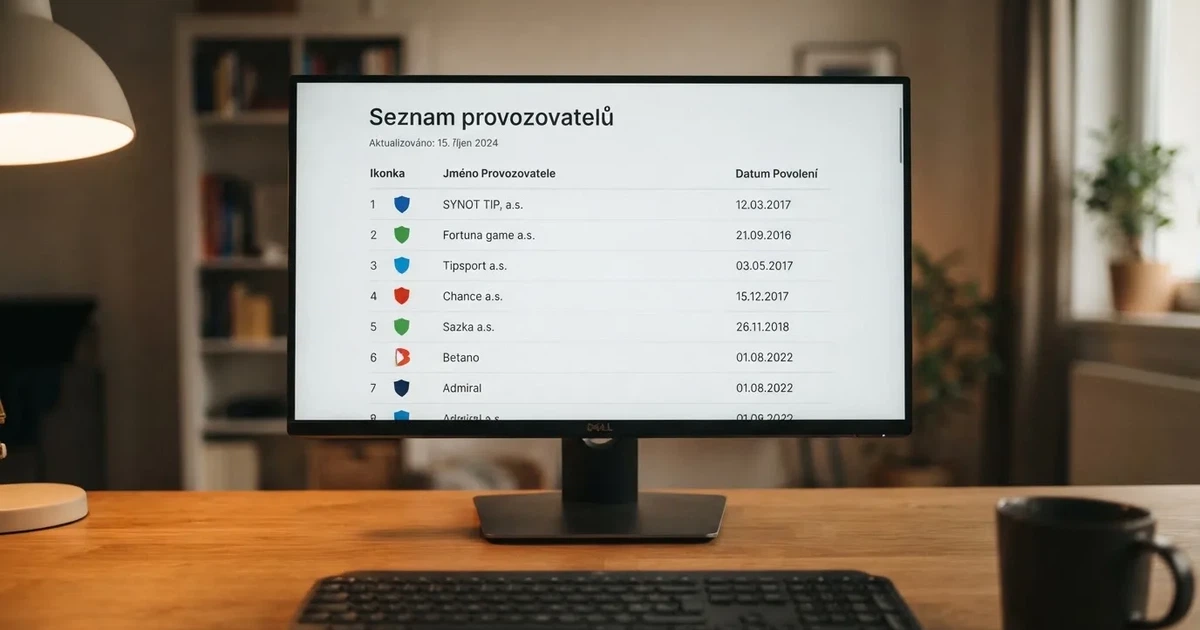 Přehled legálních online casin s českou licencí na monitoru počítače